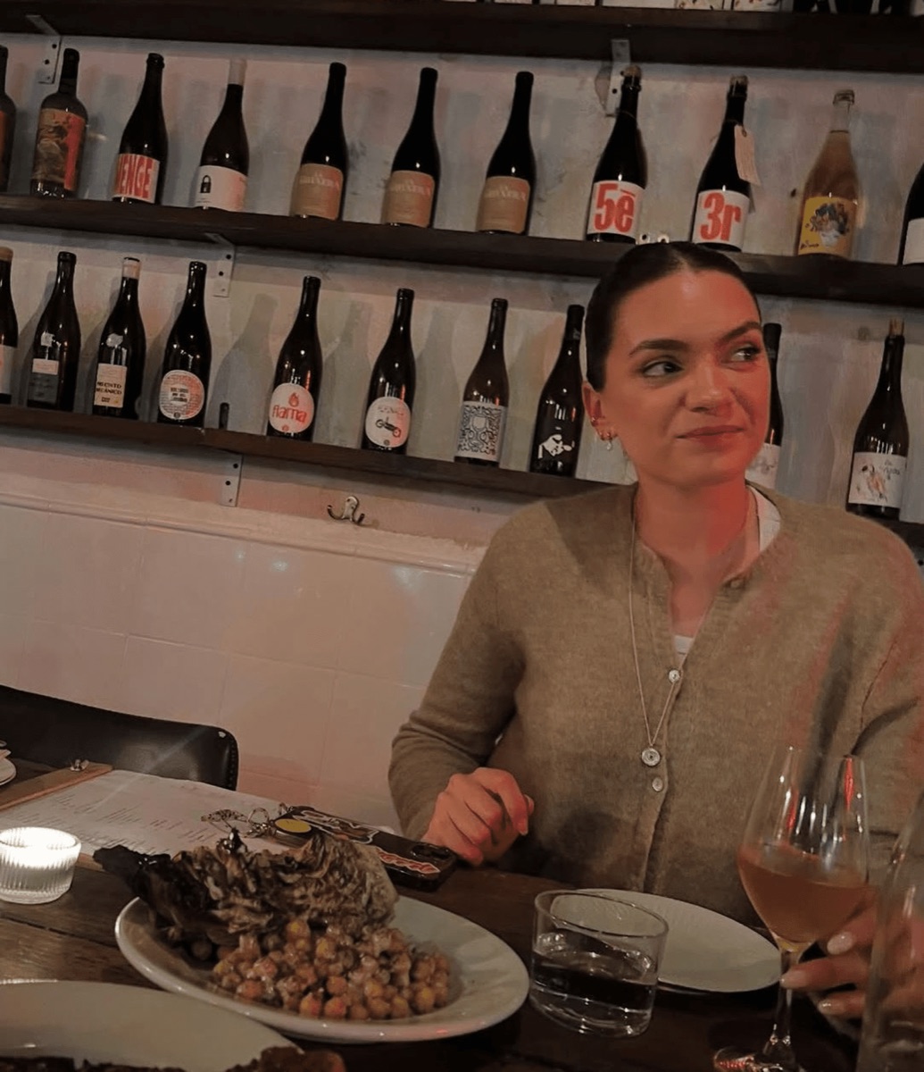 A local at her favourite natural wine bar